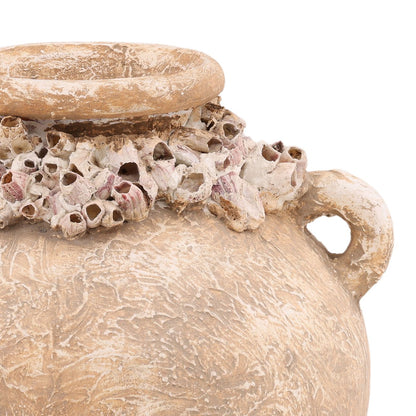 Ivory Terracotta Vase 15 in Wide