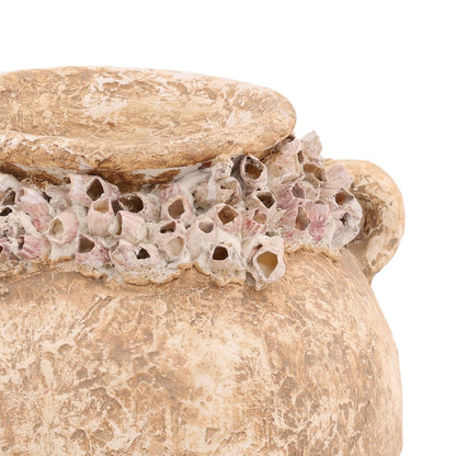 Ivory Terracotta Vase 15.5 in Wide