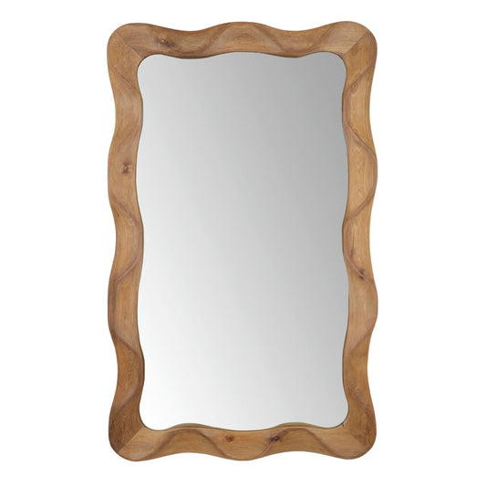 Natural Teak Wood Mirror 47 in Wide