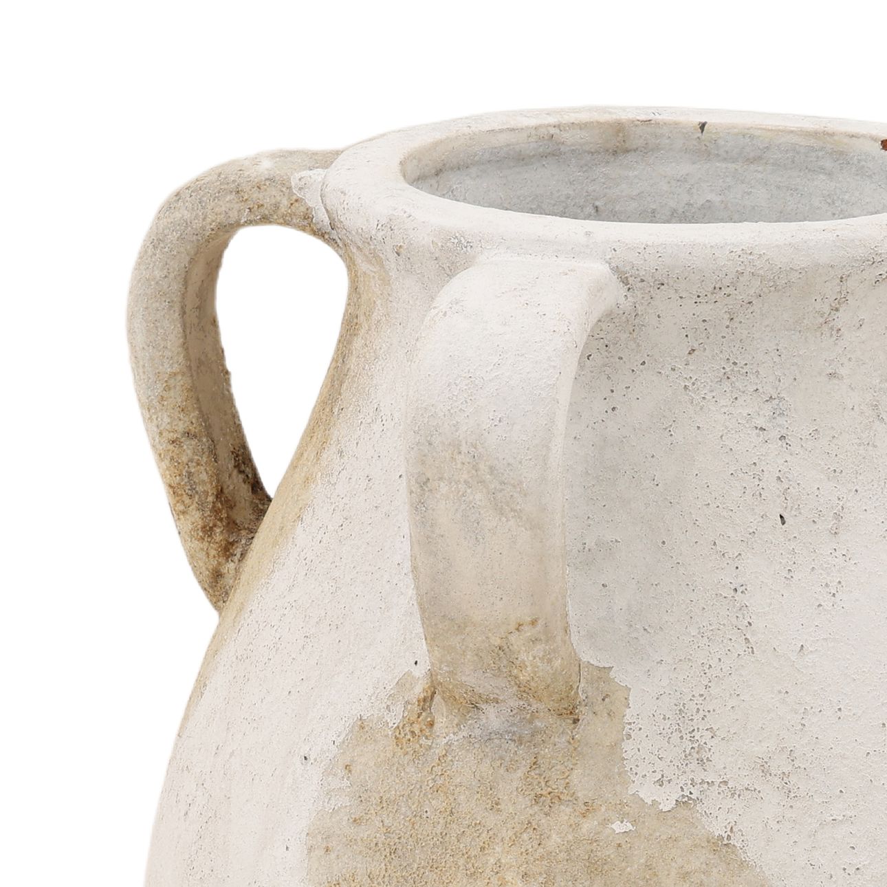 Ivory Terracotta Vase 10 in Wide