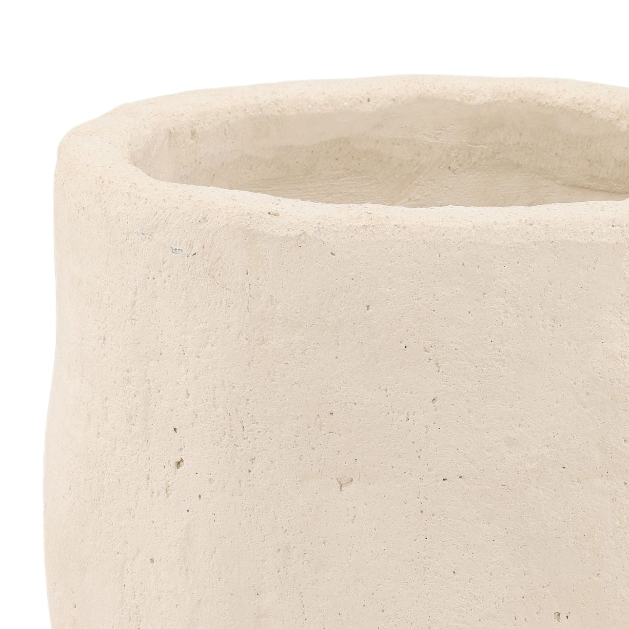 Off White Cement Planter 20 in Wide