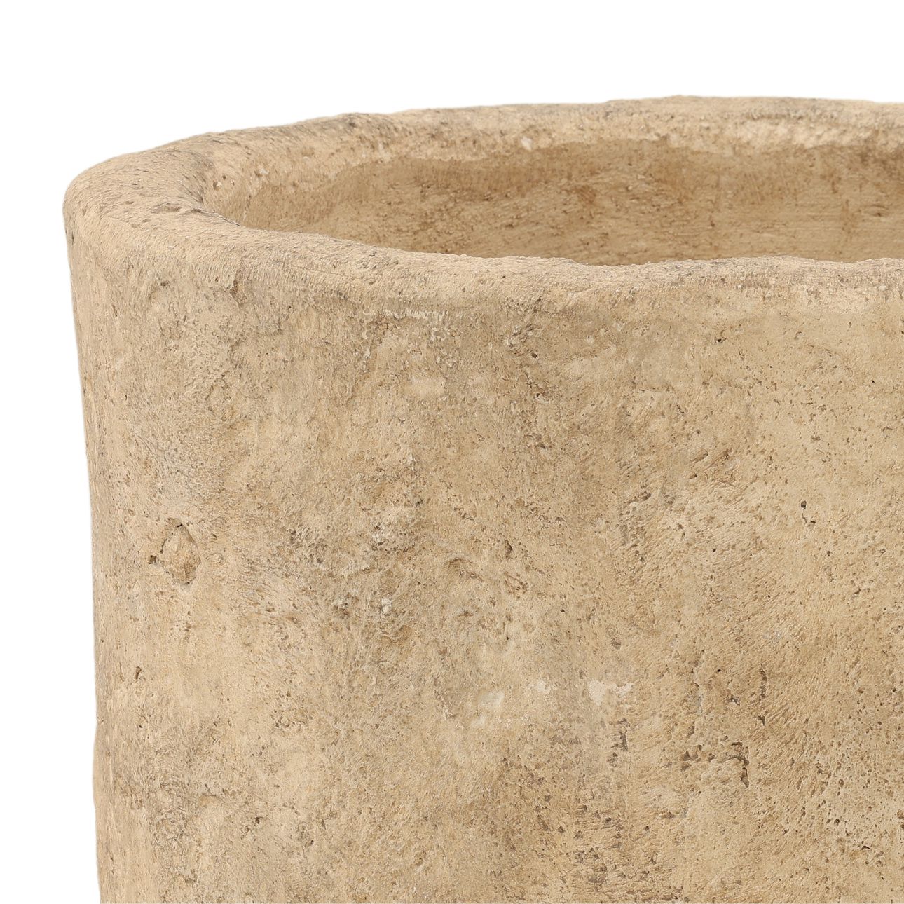 Brown Cement Planter 18.5 in Wide