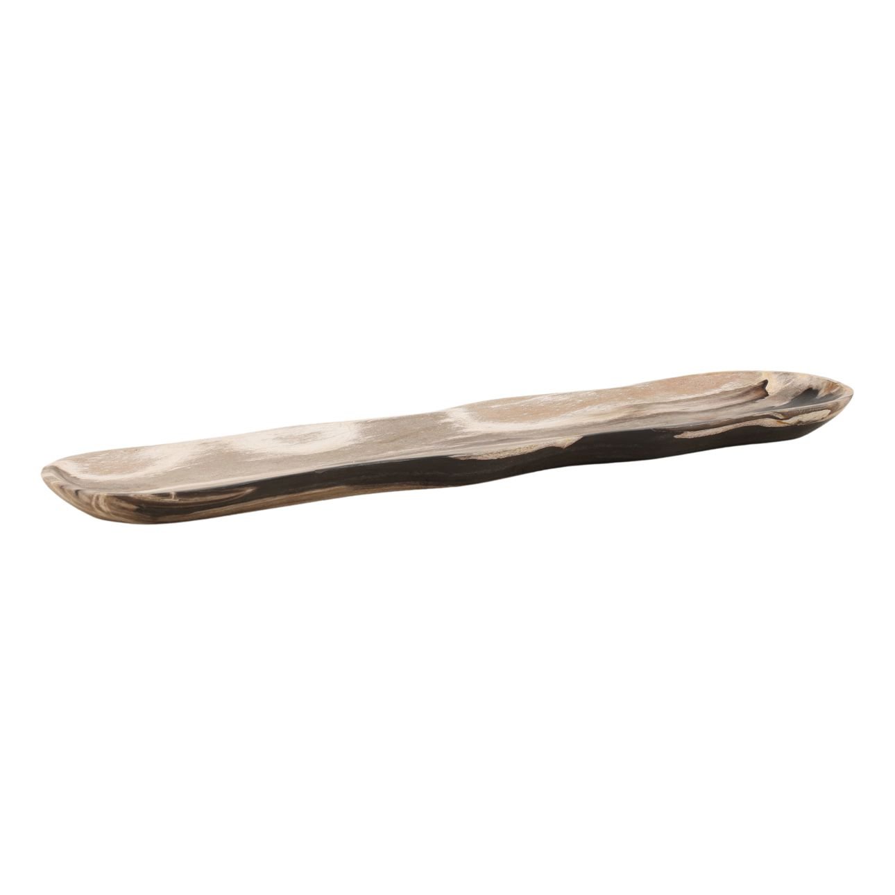 Black Petrified Wood Tray 27.5 in Wide