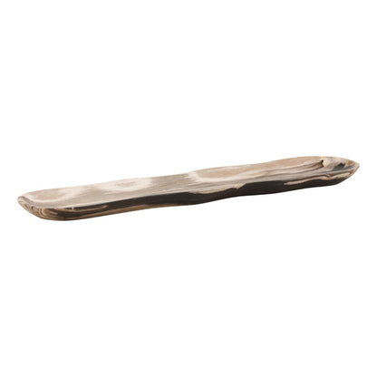 Black Petrified Wood Tray 27.5 in Wide