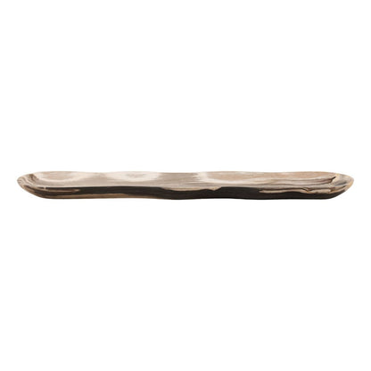 Black Petrified Wood Tray 27.5 in Wide