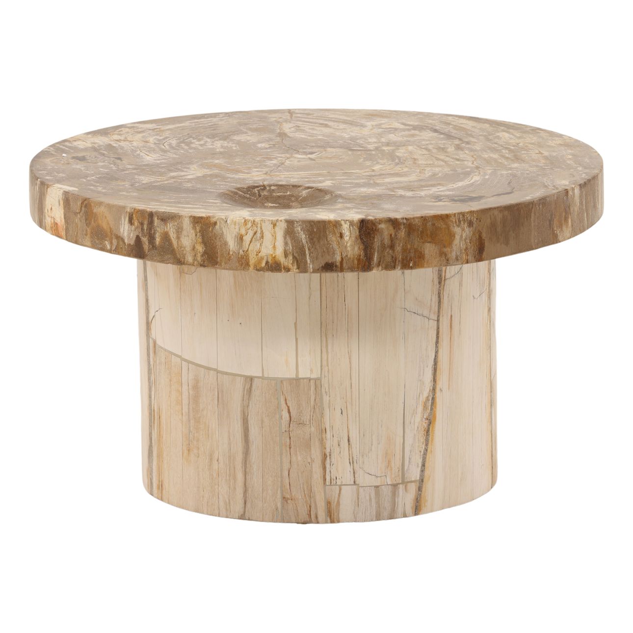 Natural Petrified Wood Table 25.5 in Wide