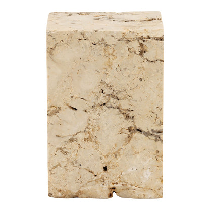 Natural Porous Marble Stool 12 in Wide