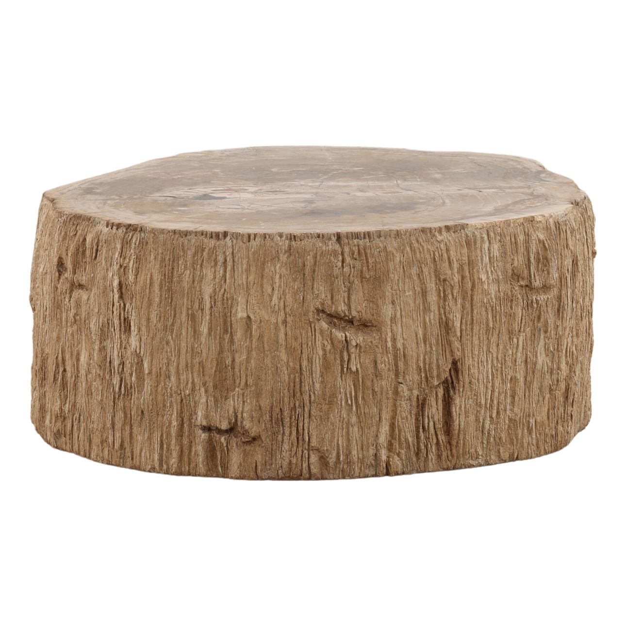 Light Natural Petrified Wood Table 32 in Wide