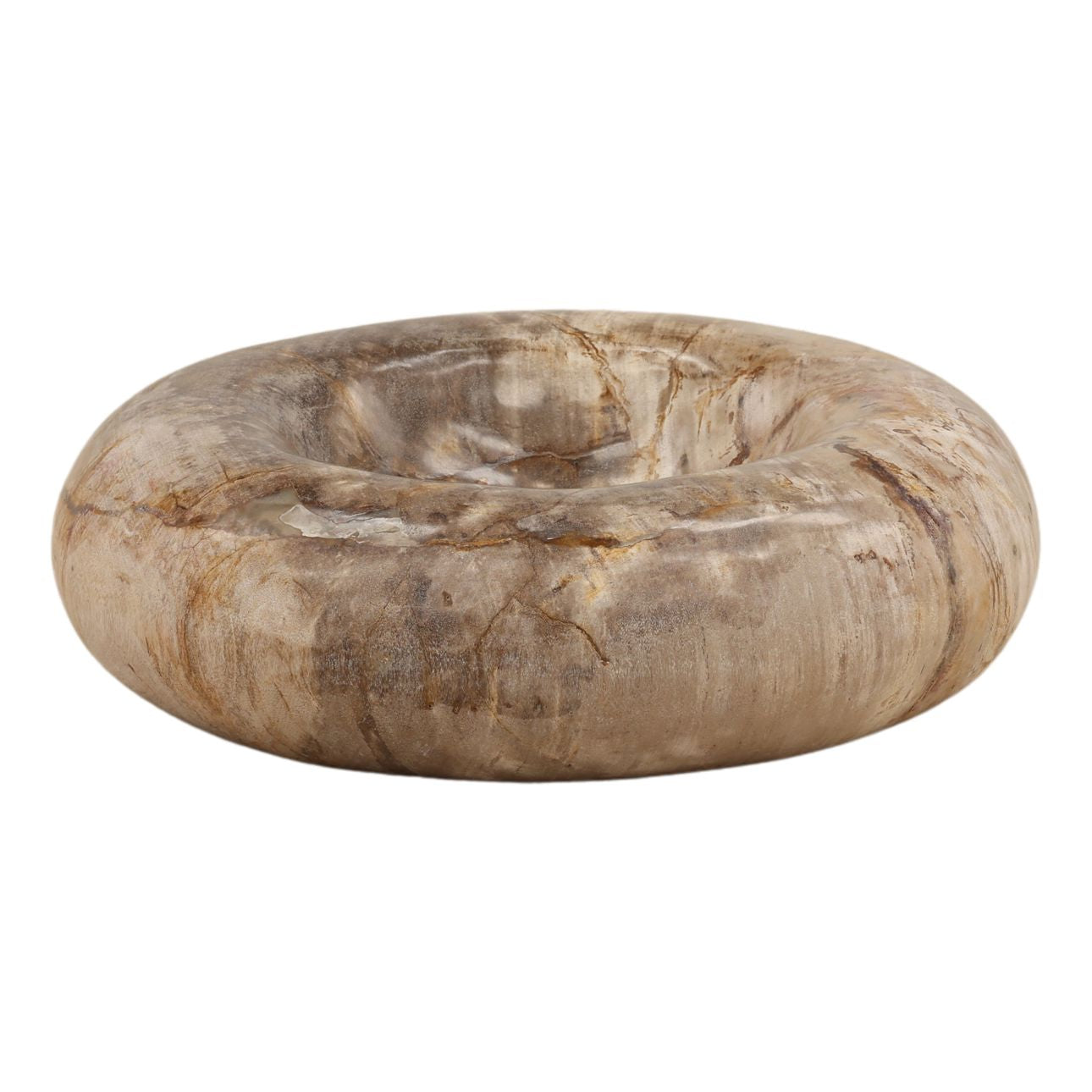 Natural Petrified Wood Tray 12 in Wide