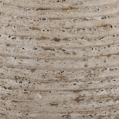 Antique White Terracotta Vase 8 in Wide