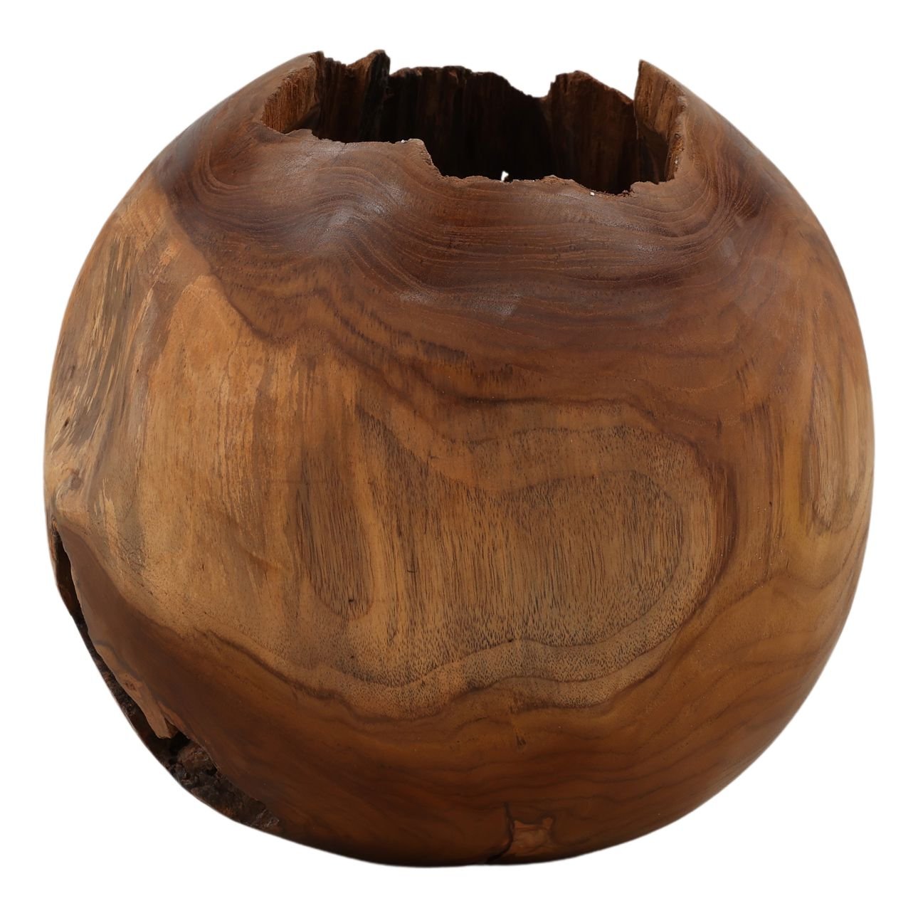Natural Teak Sculpture 12 in Wide
