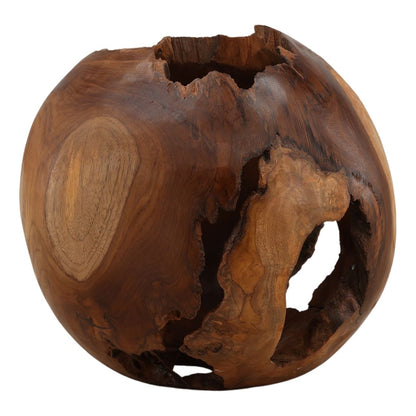 Natural Teak Sculpture 12 in Wide