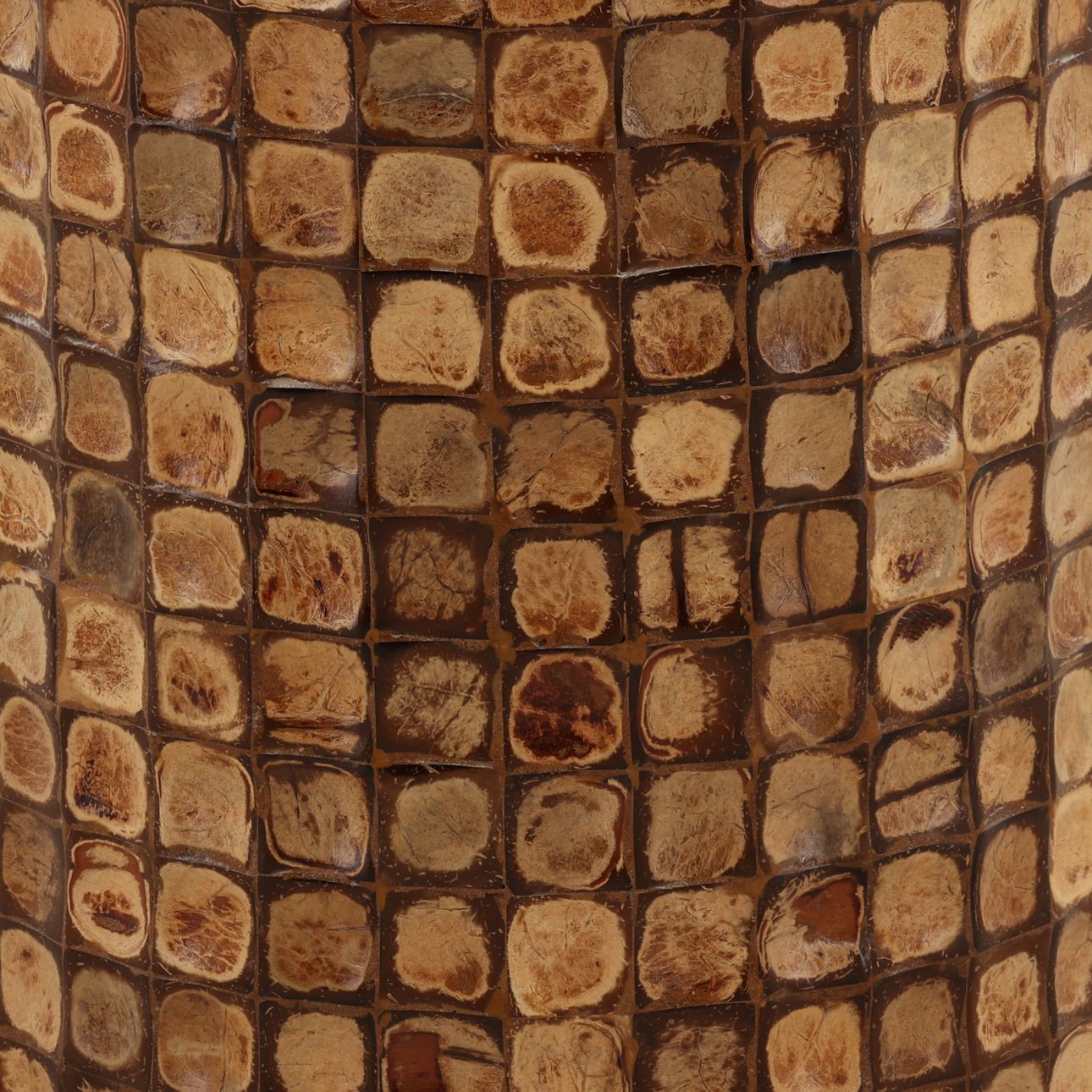 Natural Coconut Shell Tiles Table 16 in Wide