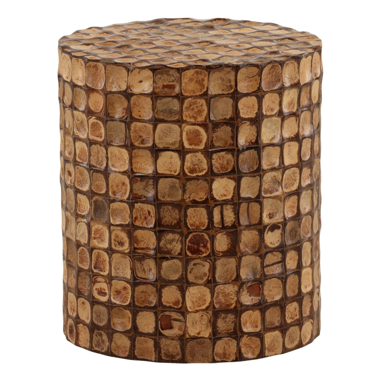 Natural Coconut Shell Tiles Table 16 in Wide
