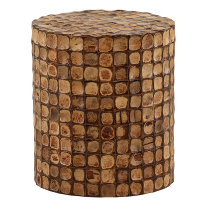 Natural Coconut Shell Tiles Table 16 in Wide