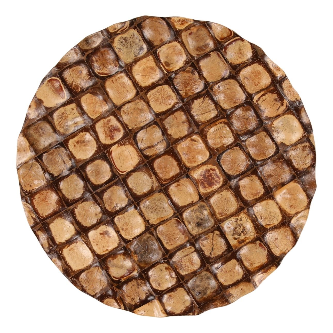 Natural Coconut Shell Tiles Table 16 in Wide