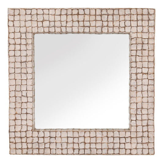 Elevated Coconut Shell Tiles Mirror