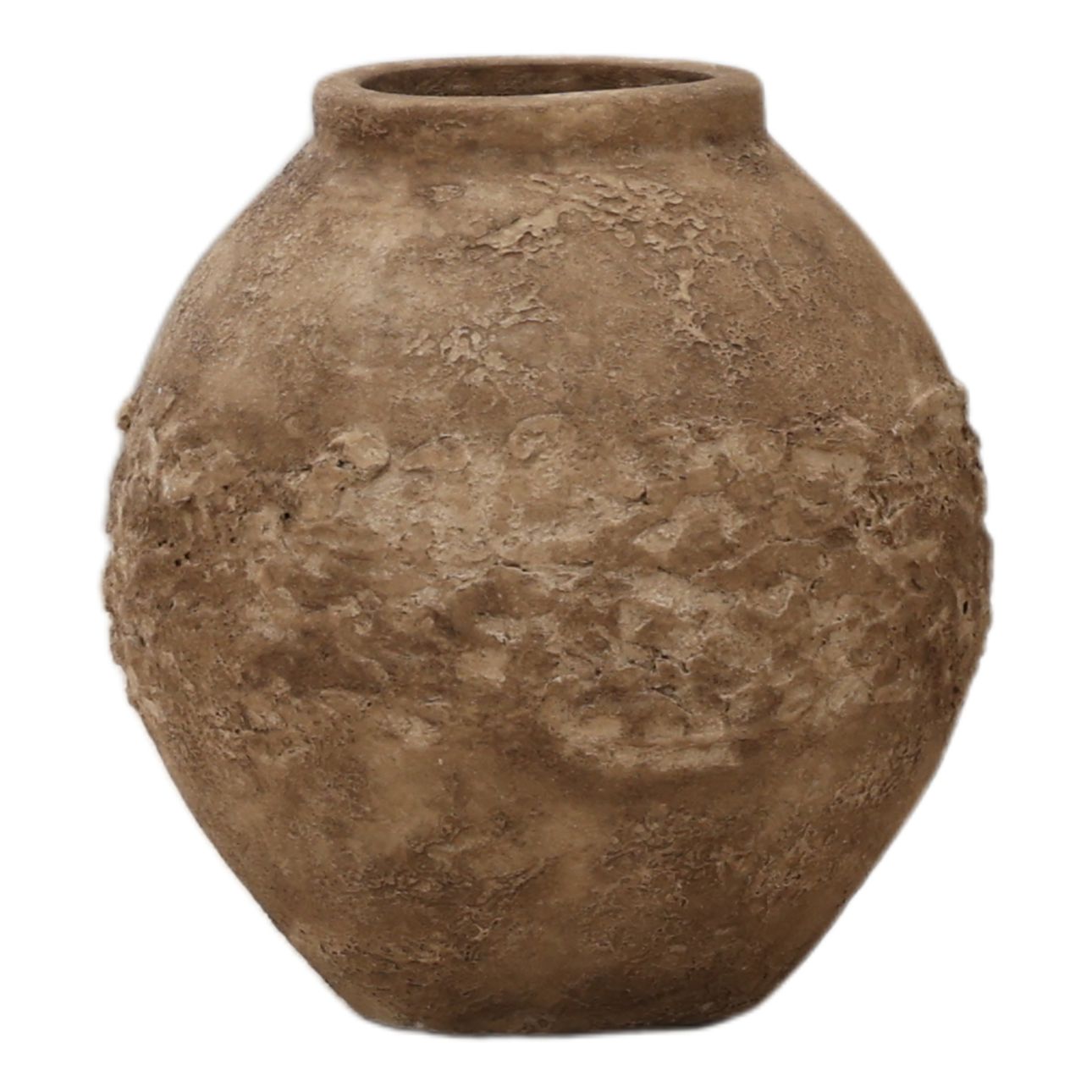 Brown Terracotta Vase 14 in Wide