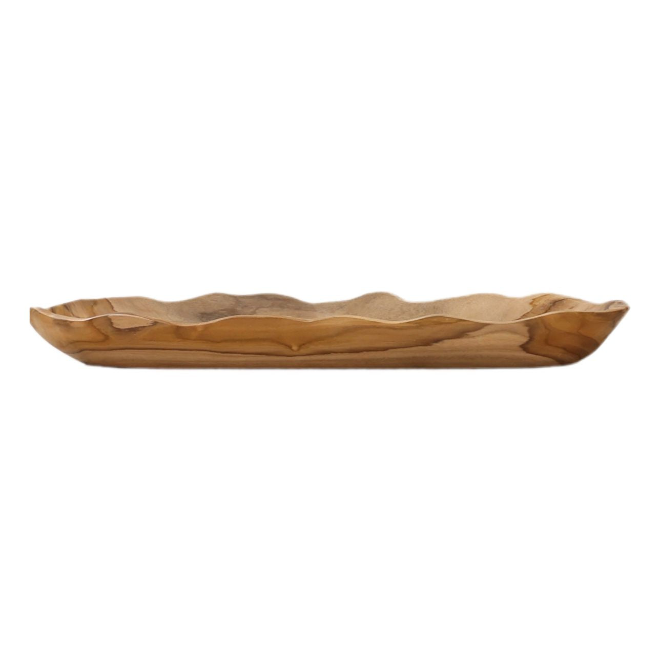 Natural Teak Wood Tray 29.5 in Wide