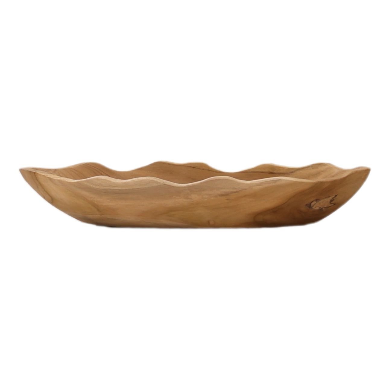 Natural Teak Wood Tray 29.5 in Wide