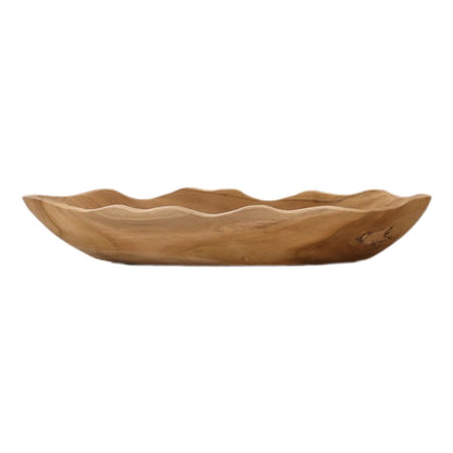 Natural Teak Wood Tray 29.5 in Wide
