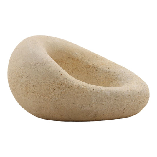 Natural Brown Stone Bowl 8 in Wide