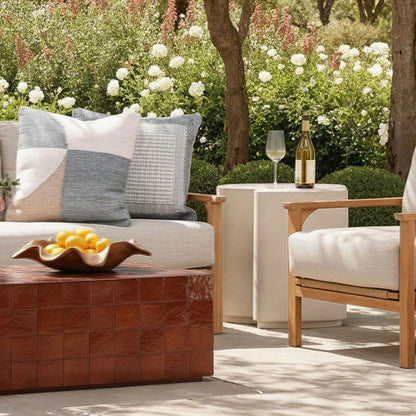 Heritage Brown Stone Side Table