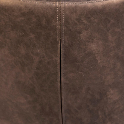 Charcoal and Black PU Leather Upholstery and Metal Legs Chair 20 in Wide