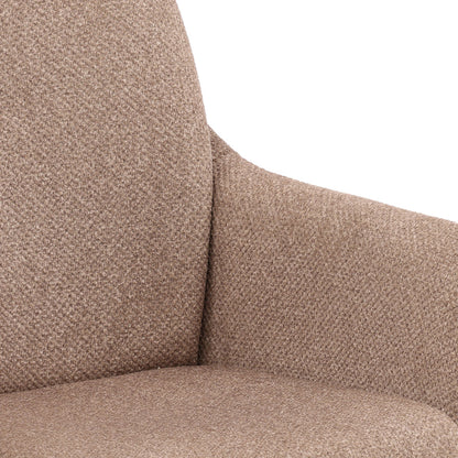 Sand Polyester Upholstery and Steel Chair 23.5 in Wide
