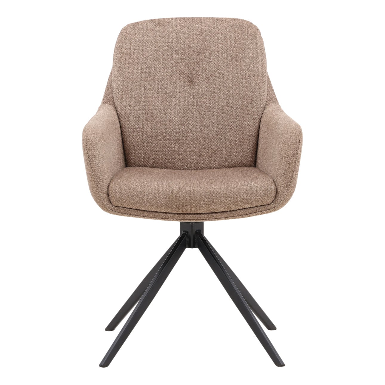 Sand Polyester Upholstery and Steel Chair 23.5 in Wide