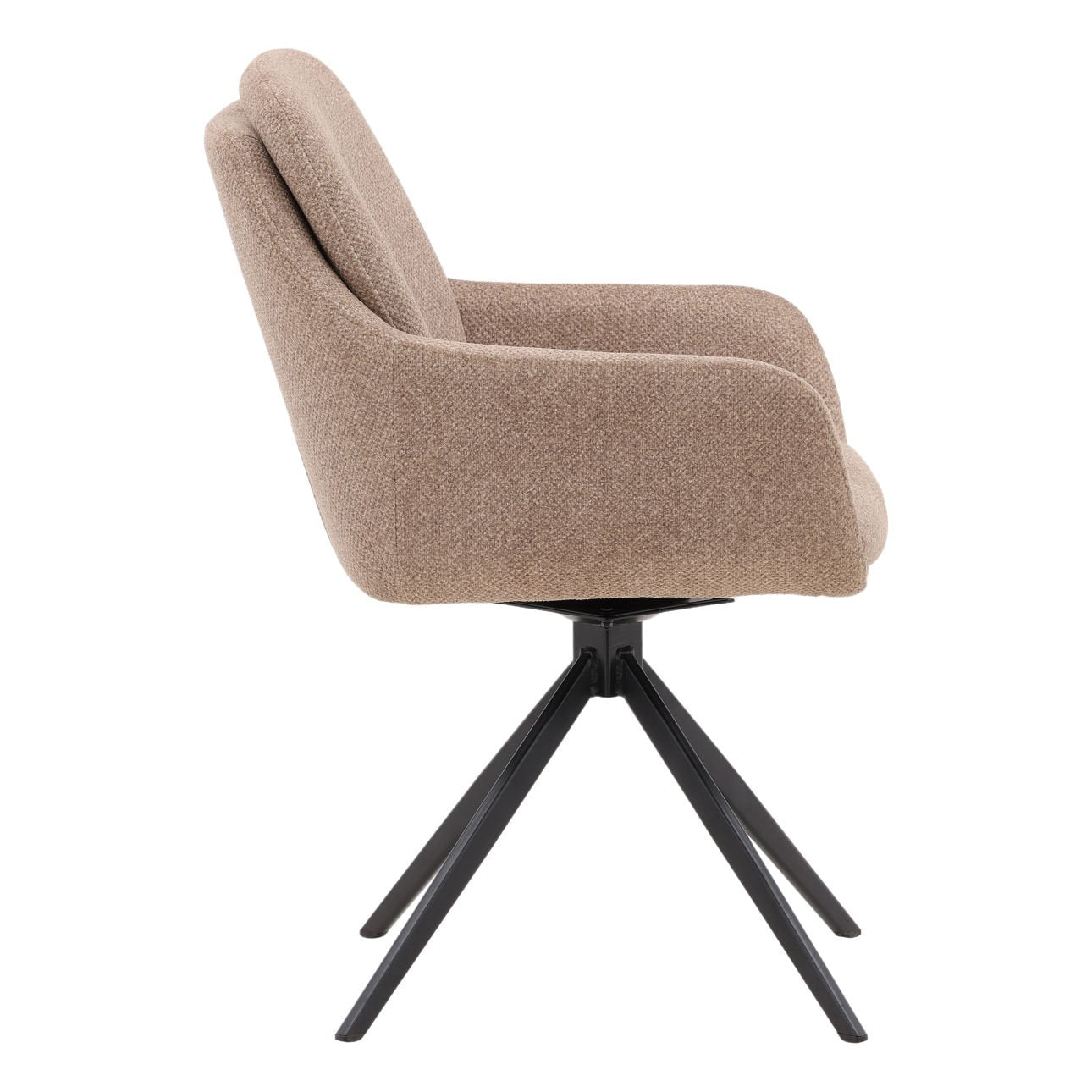 Sand Polyester Upholstery and Steel Chair 23.5 in Wide
