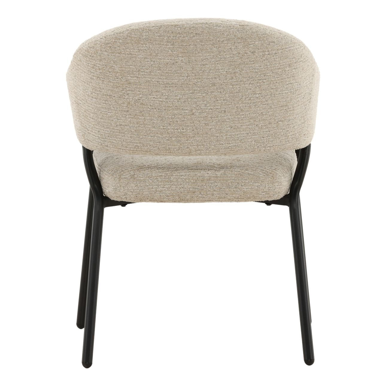 Ellery Taupe Chenille Fabric and Steel Chair 24 in Wide