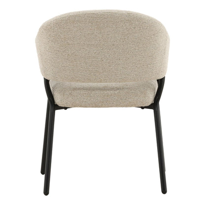 Ellery Taupe Chenille Fabric and Steel Chair 24 in Wide