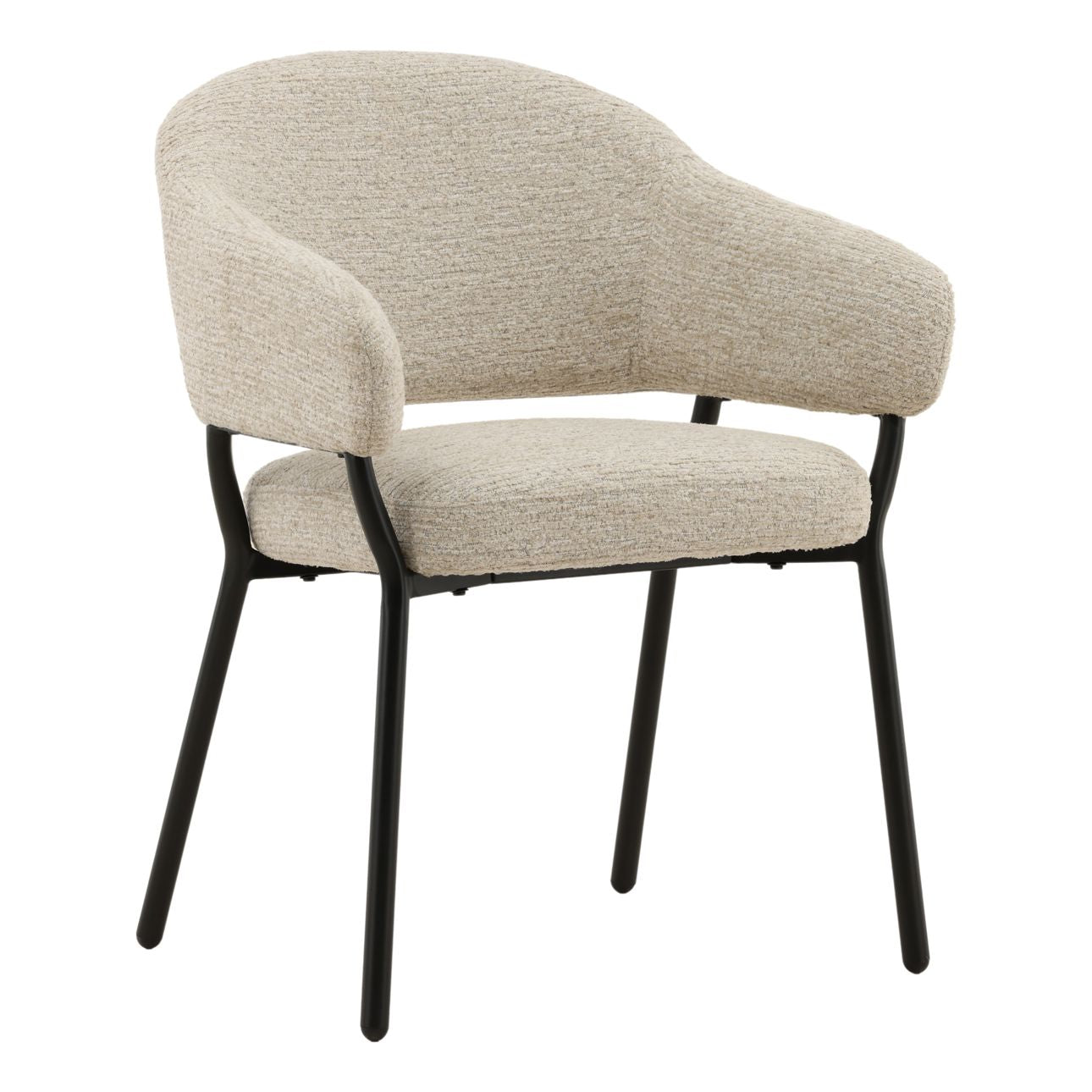 Ellery Taupe Chenille Fabric and Steel Chair 24 in Wide