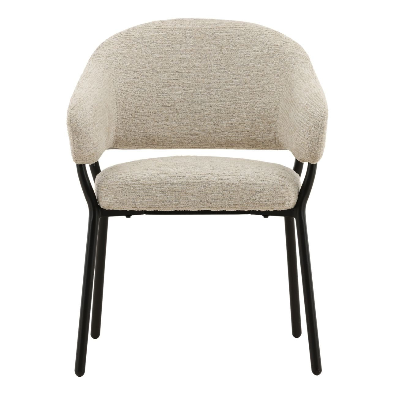Ellery Taupe Chenille Fabric and Steel Chair 24 in Wide
