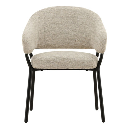 Ellery Taupe Chenille Fabric and Steel Chair 24 in Wide