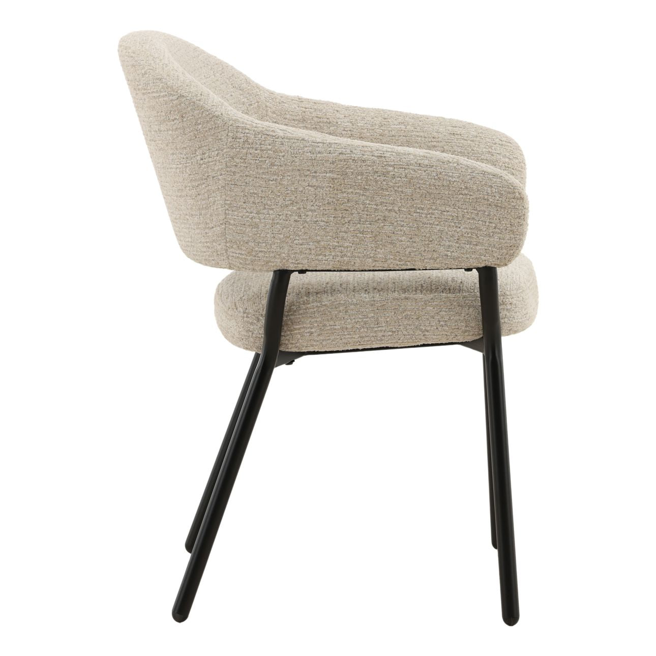Ellery Taupe Chenille Fabric and Steel Chair 24 in Wide
