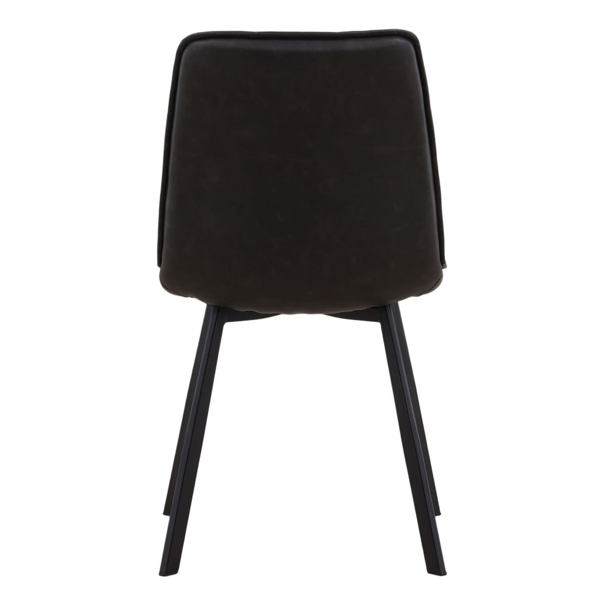 Refined Faux Leather and Steel Dining Chair