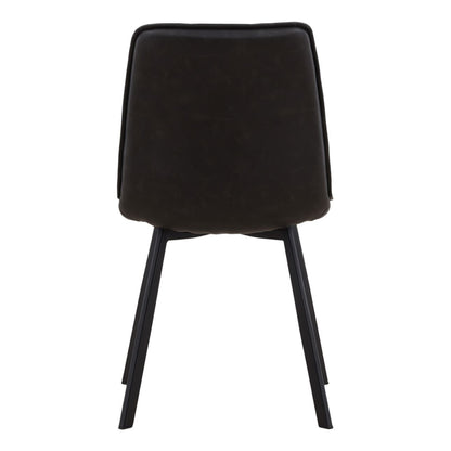 Refined Faux Leather and Steel Dining Chair