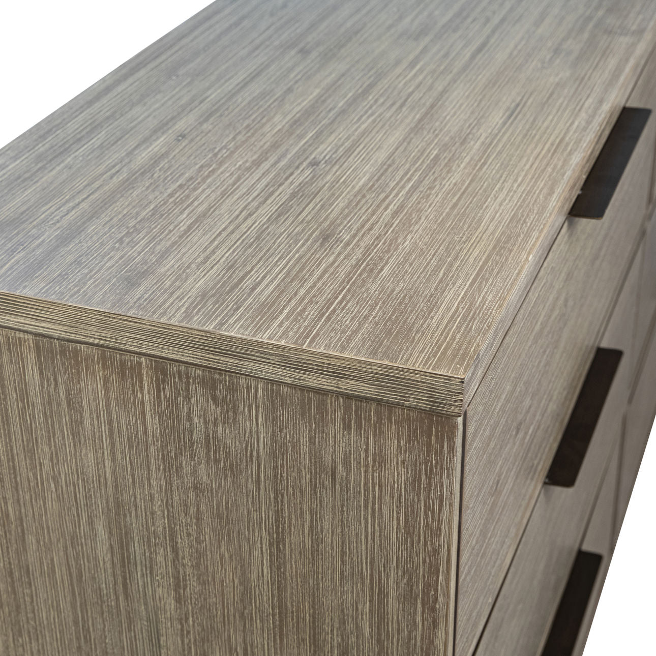 Natural Warm Wash Sealed Finish Solid Acacia Wood Dresser 68 in Wide