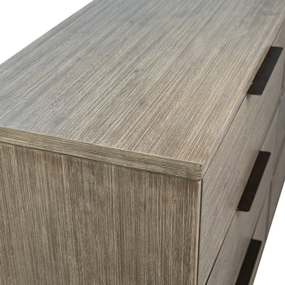 Natural Warm Wash Sealed Finish Solid Acacia Wood Dresser 68 in Wide