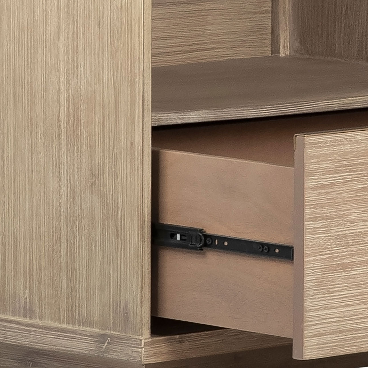 Natural Warm Wash Sealed Finish Solid Acacia Wood Nightstand 27 in Wide