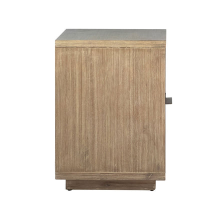 Natural Warm Wash Sealed Finish Solid Acacia Wood Nightstand 27 in Wide