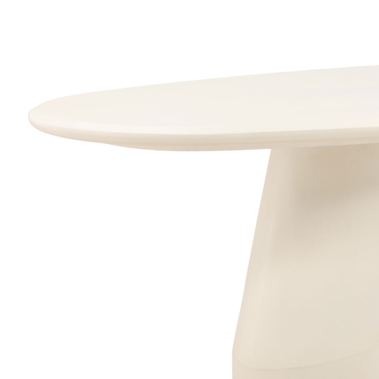 Ivory Lightweight Concrete Table 83 in Wide