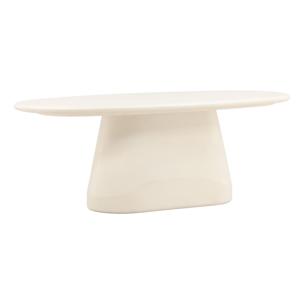 Ivory Lightweight Concrete Table 83 in Wide