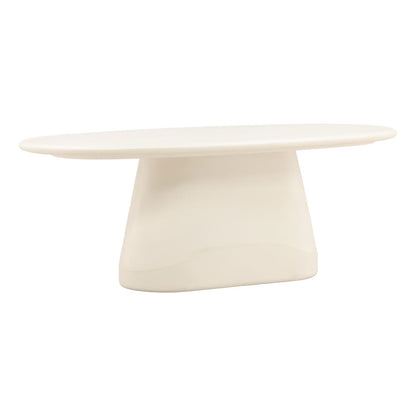 Ivory Lightweight Concrete Table 83 in Wide