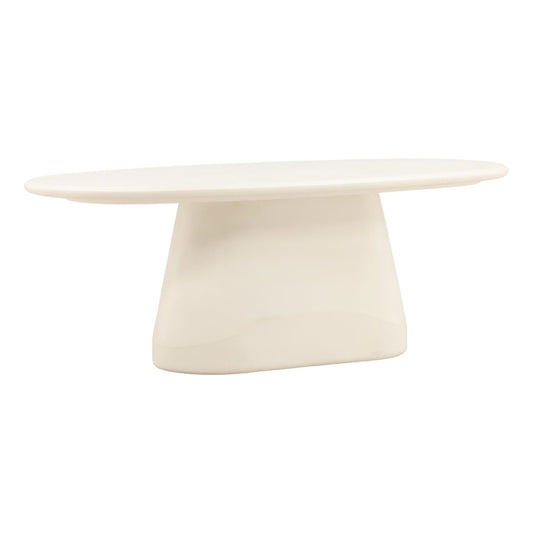 Ivory Lightweight Concrete Table 83 in Wide