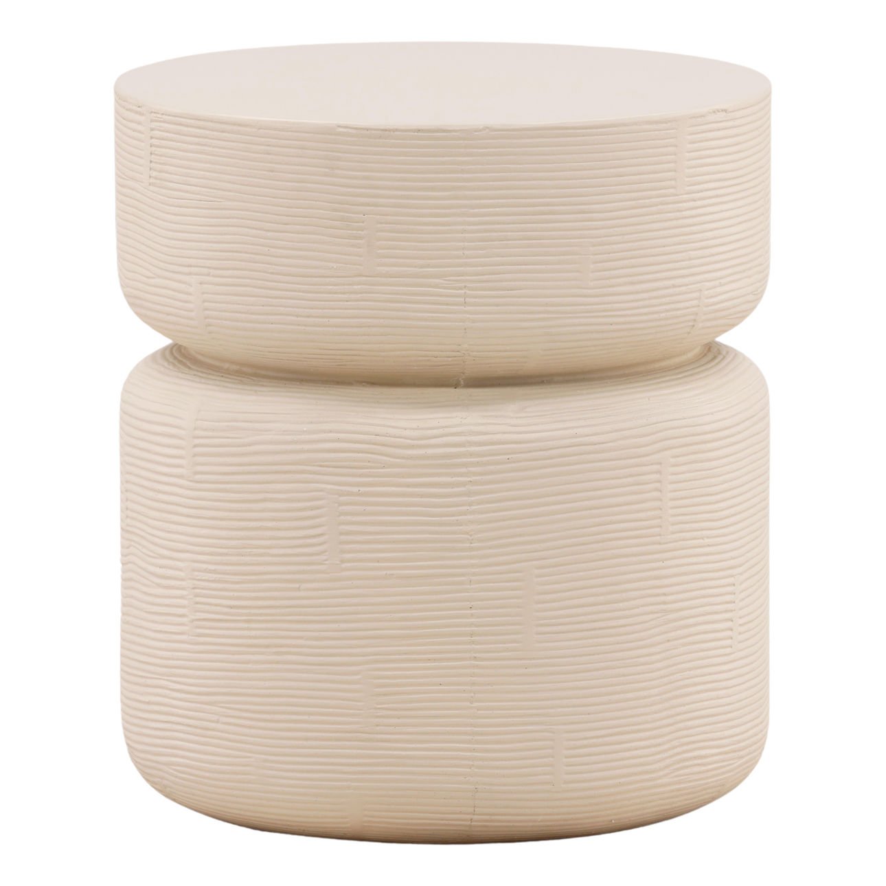 Ivory Concrete Table 18 in Wide