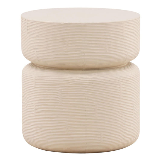 Ivory Concrete Table 18 in Wide