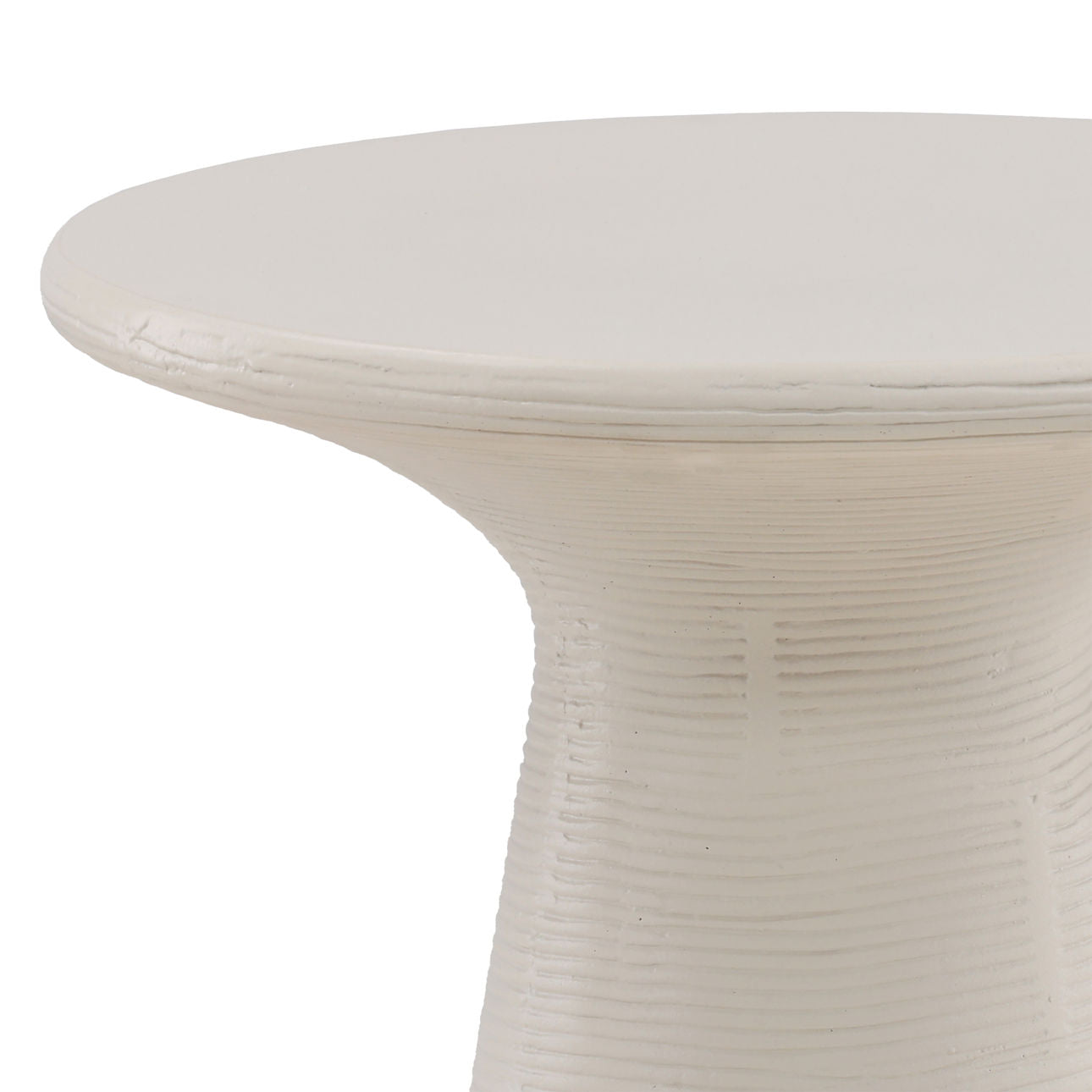 Ivory Lightweight Concrete Table 14 in Wide